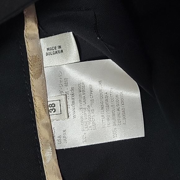 Laurel by Escada Black Virgin Wool Dress Pants sz 38 USA 8 - Picture 5 of 7